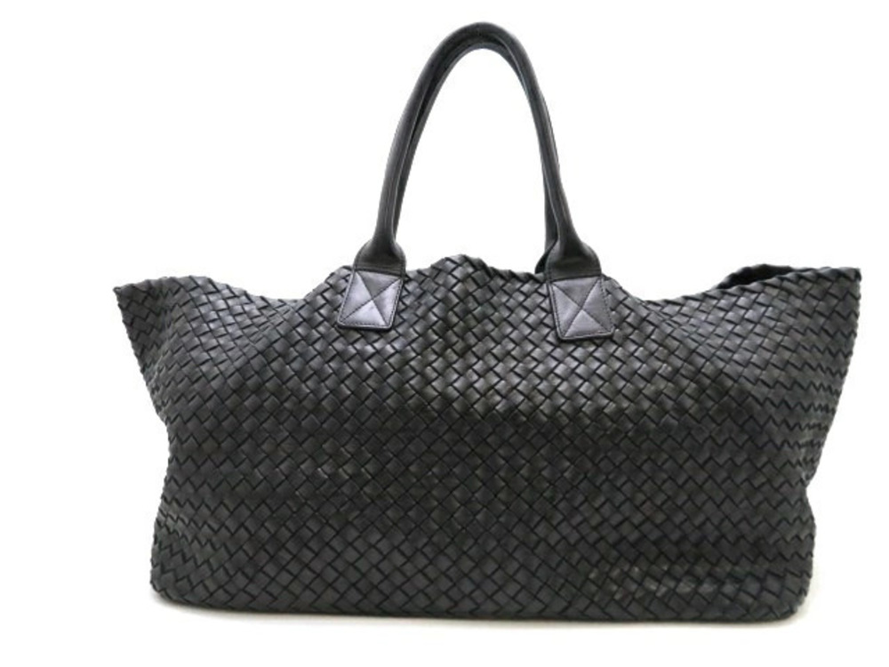 BOTTEGA VENETA Cabas Tote Bag Intrecciato Black